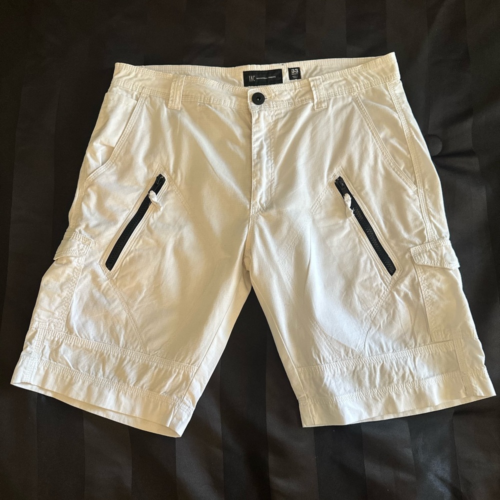 INC International Concepts Men's White Cargo Shorts